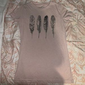 Light pink feather shirt